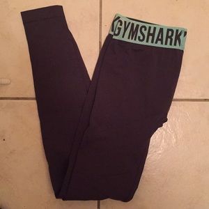 Gymshark Fit Leggings / Charcoal Pale Turquoise